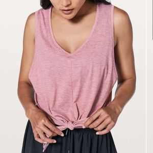 Lululemon Knot Gonna Fly Tank Heathered Figue